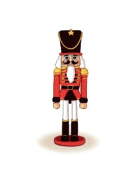Belle &amp; Boo ansichtkaart Nutcracker Toy