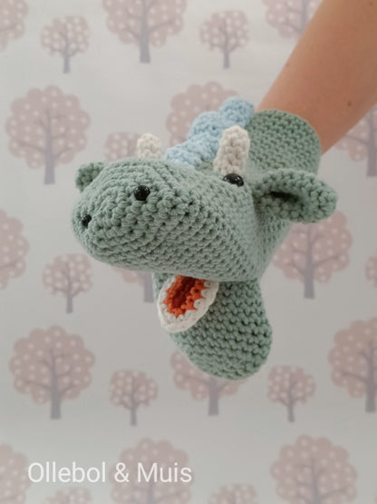 Crocheted Dragon Hand Puppet