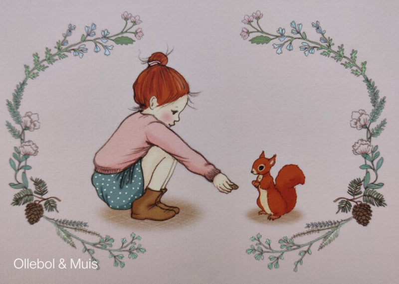 Belle &amp; Boo ansichtkaart Squirrel girl