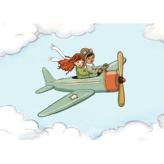 Belle &amp; Boo ansichtkaart Airplane
