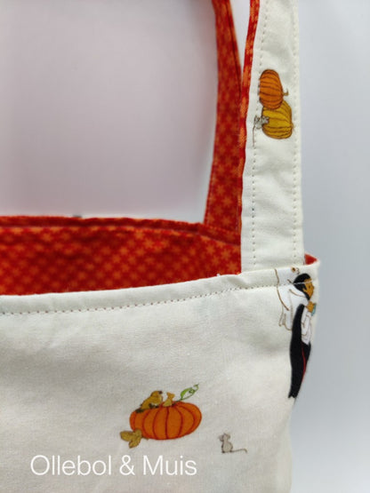 Halloween bag made from Belle &amp; Boo fabric