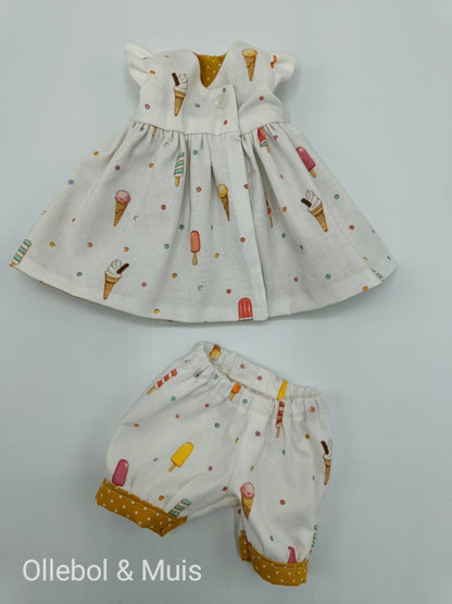Doll dress and panties for 30 cm doll