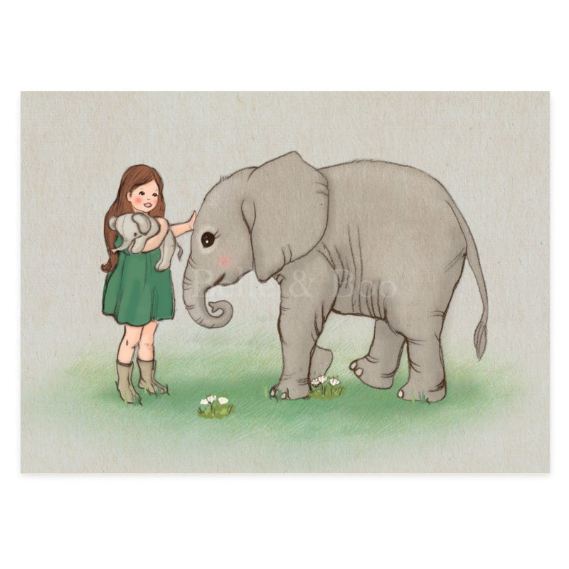 Belle &amp; Boo Postcard Baby Elephant