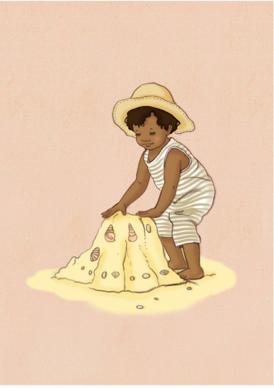 Belle &amp; Boo Postkarte My Sandcastles