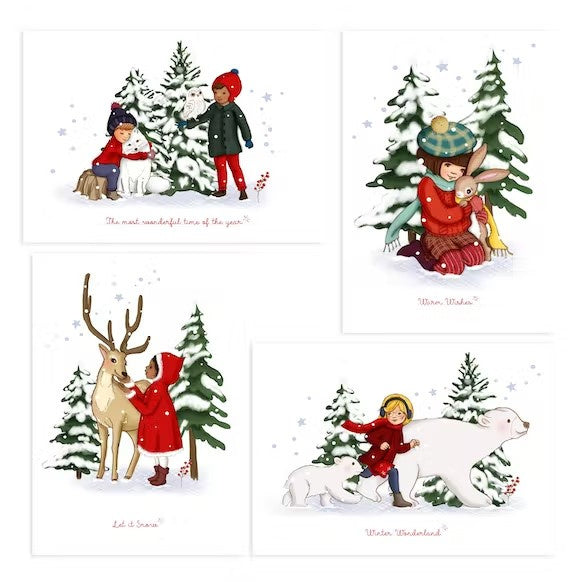 Snow Day Weihnachtskarten, 8er-Pack