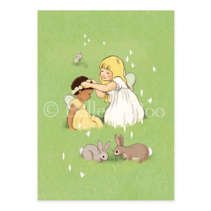 Belle &amp; Boo ansichtkaart Daisy Chain Friends